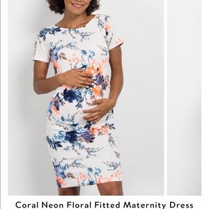 Floral pinkblush Maternity Dress